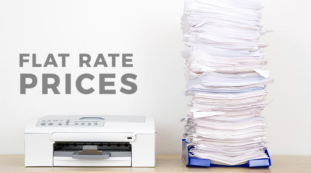 Flat rate prices for your printing repairs and maintenance